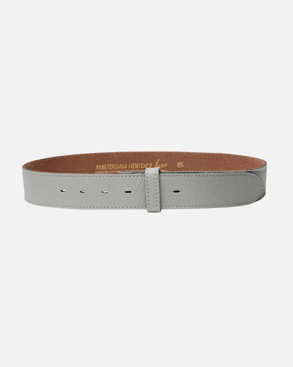 Lia | Light Grey Soft Leather Belt Strap