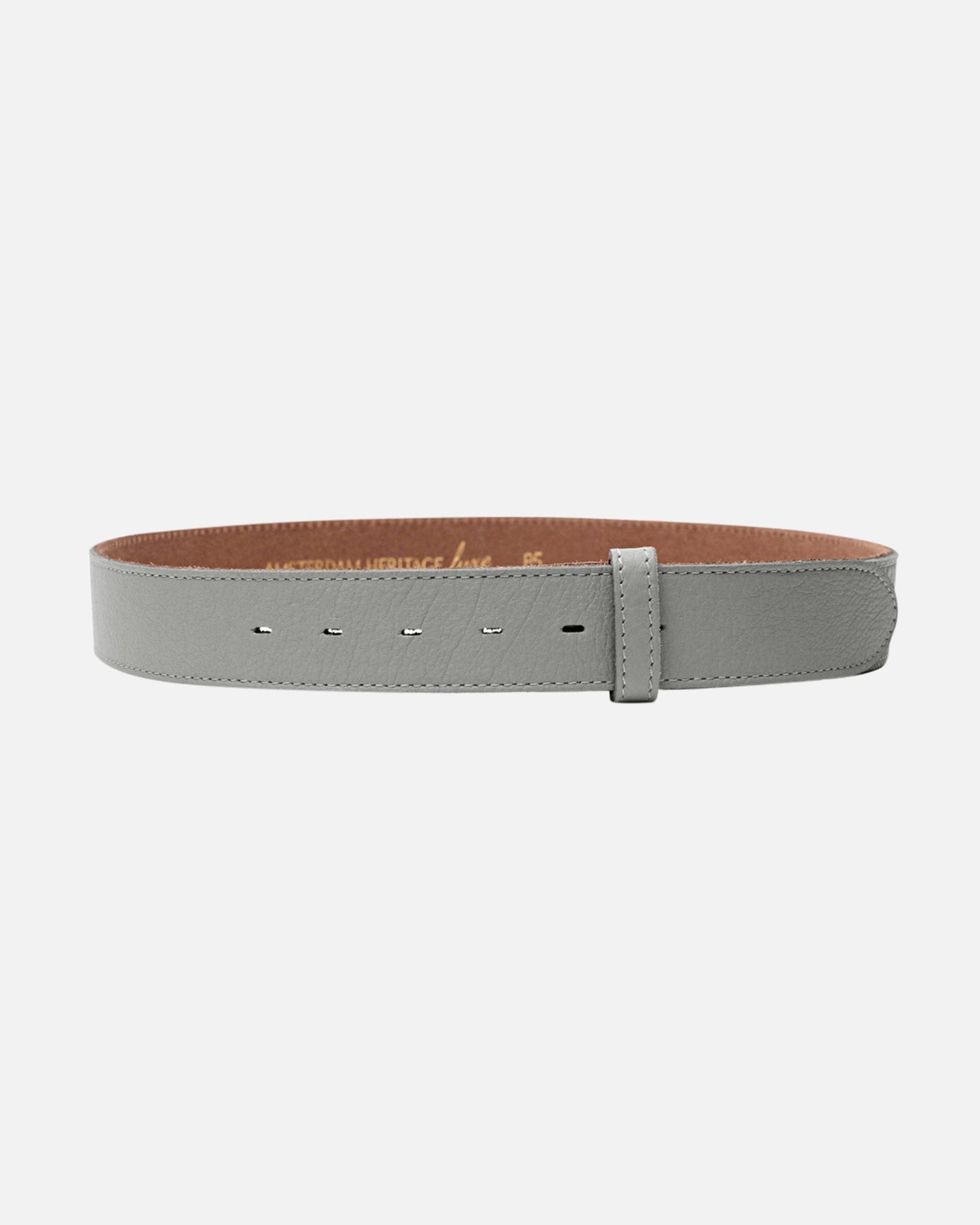 Lia | Light Grey Soft Leather Belt Strap