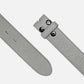 Lia | Light Grey Soft Leather Belt Strap