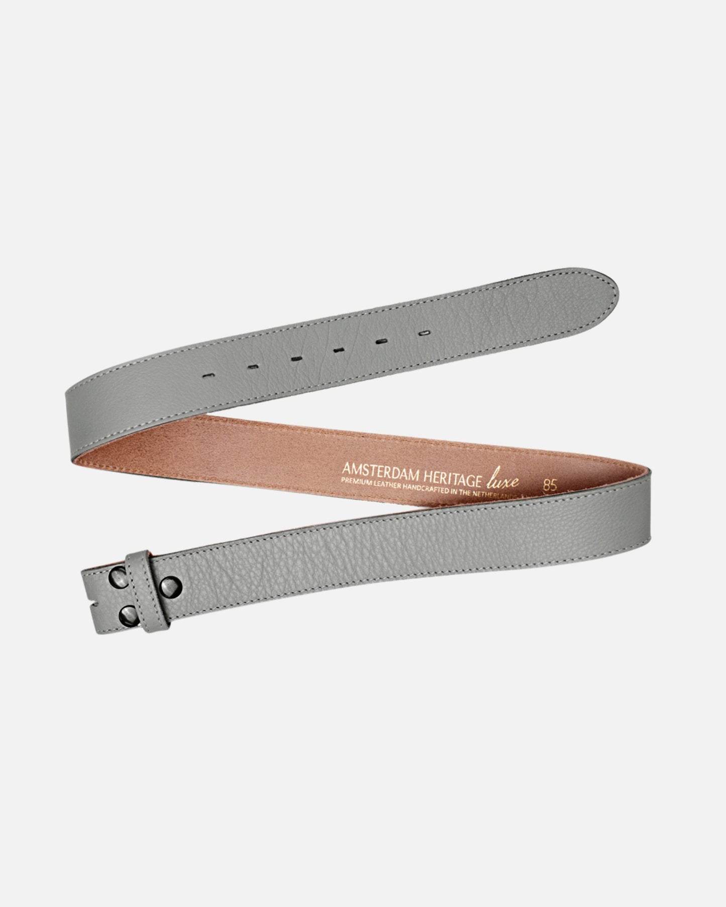 Lia | Light Grey Soft Leather Belt Strap