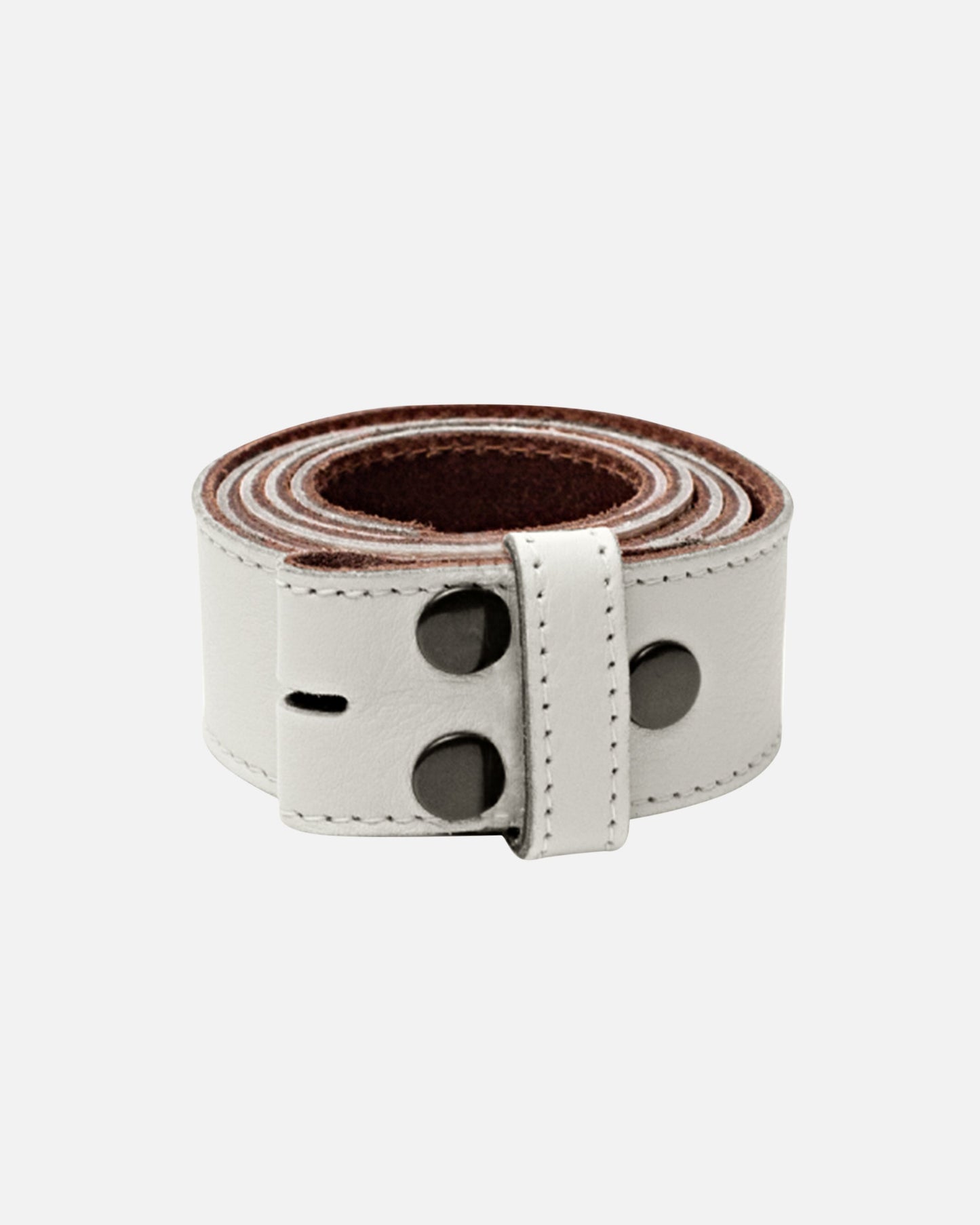 Lia | Off White Soft Leather Belt Strap