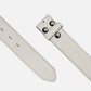 Lia | Off White Soft Leather Belt Strap