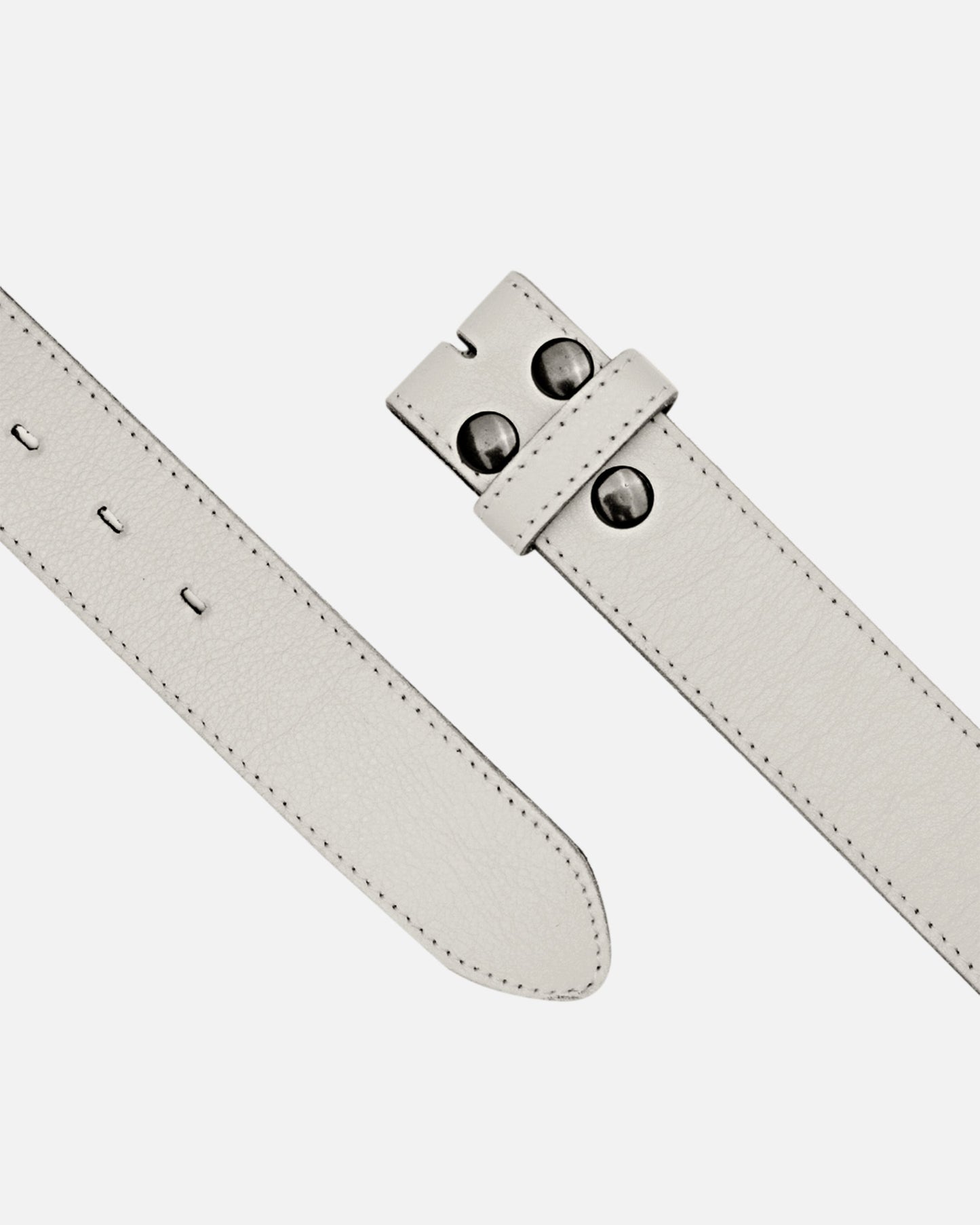 Lia | Off White Soft Leather Belt Strap