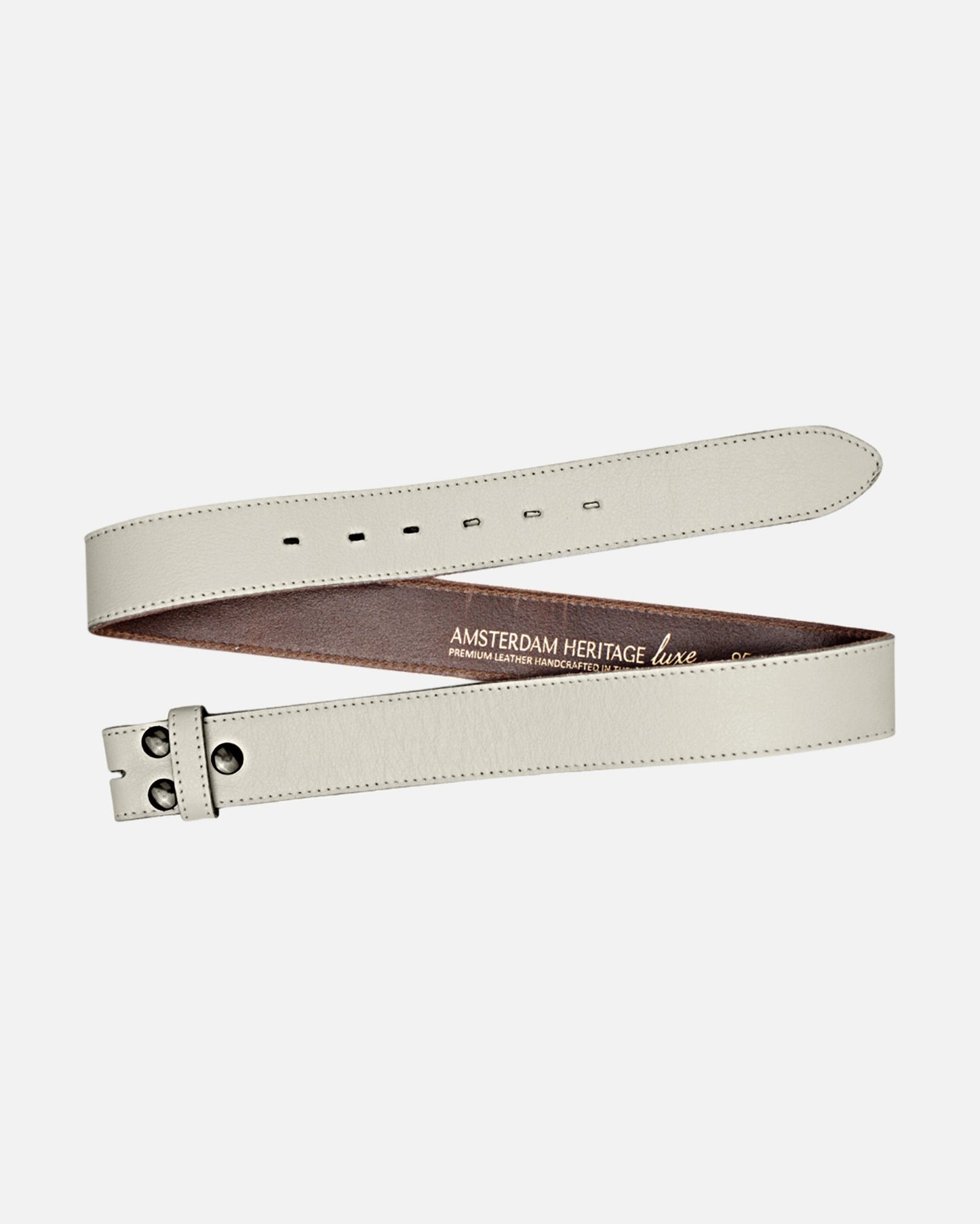 Lia | Off White Soft Leather Belt Strap