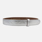 Marcella | Silver Metallic Leather Belt Strap