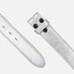 Marcella | Silver Metallic Leather Belt Strap