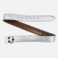 Marcella | Silver Metallic Leather Belt Strap