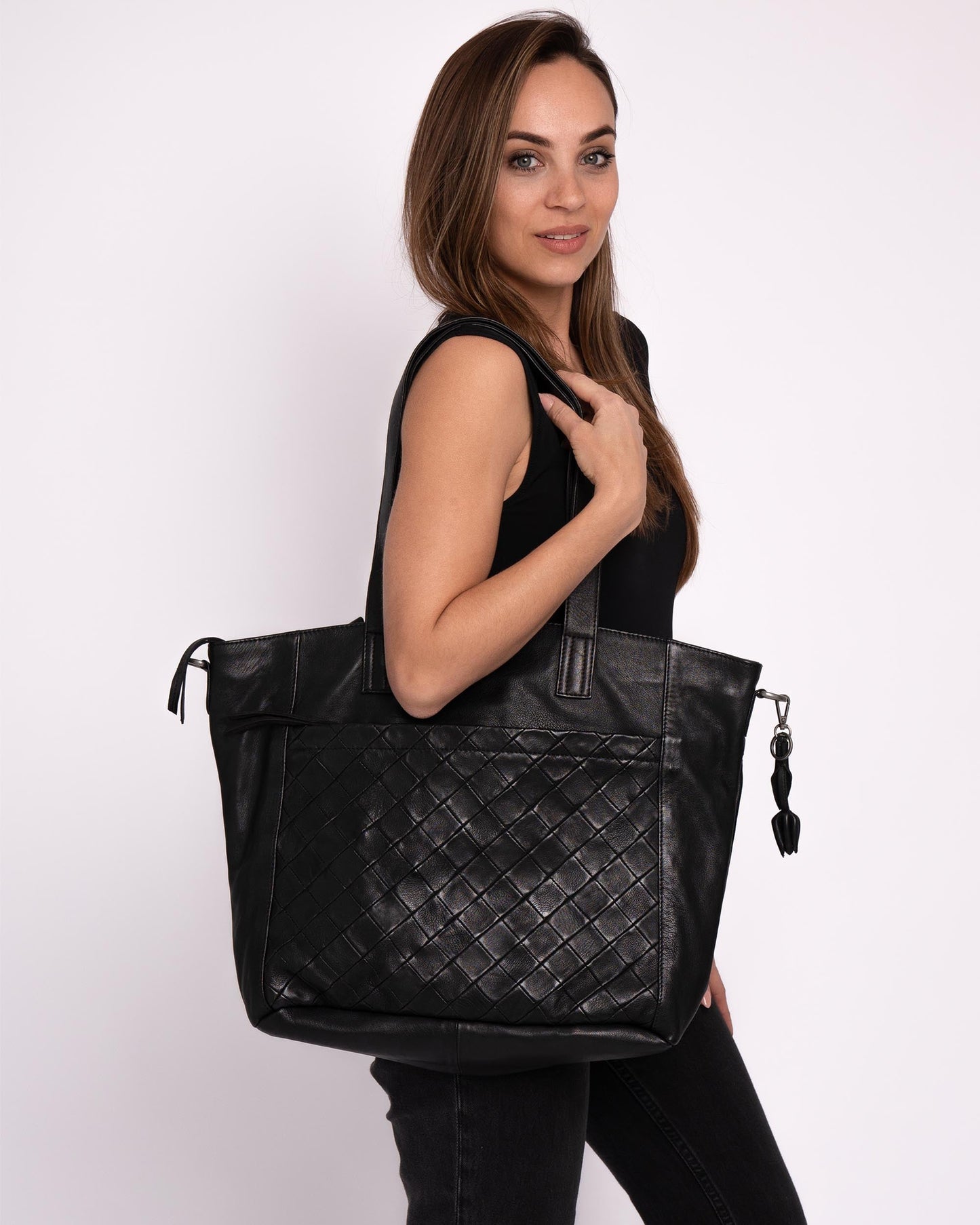 Muskens | Large Leather Tote Bag