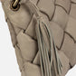 Wang | Woven Leather Shoulder Bag