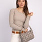 Wang | Woven Leather Shoulder Bag