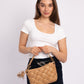 Wang | Woven Leather Shoulder Bag