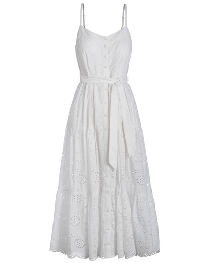 Addyson Dress In Fresh White Eyelet