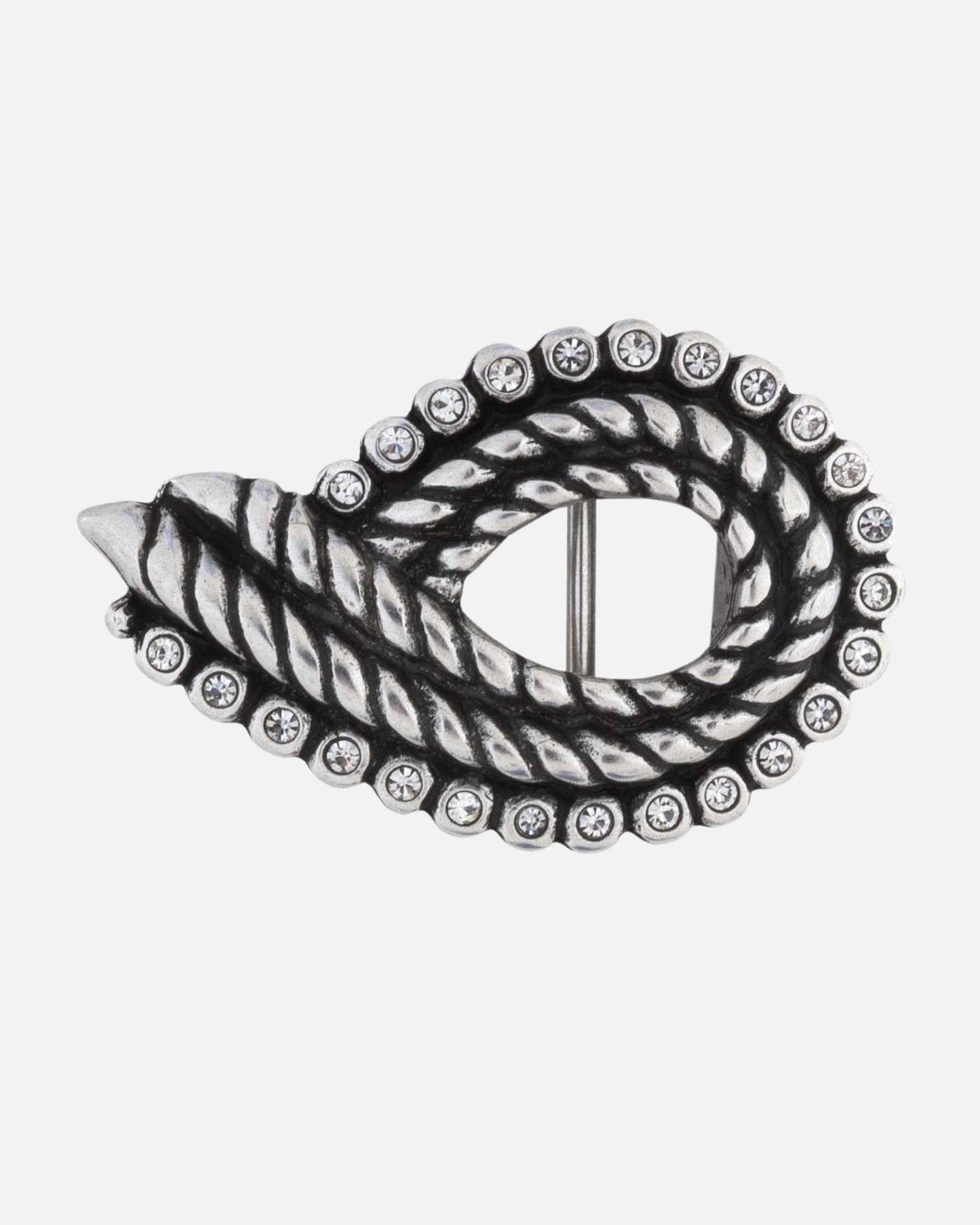 Genoa | Silver Belt Buckle Antique Silver